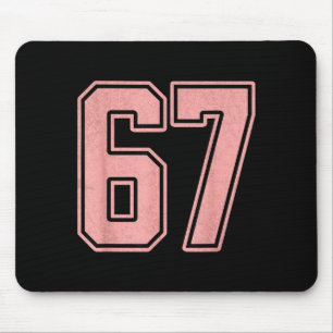 6 7 Number 67 Baseball Funny Meme Tee For Women  Mouse Mat