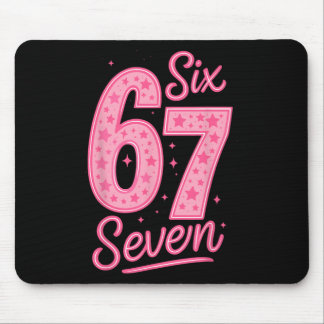6 7 Number 67 Pink Six Seven Meme Slang Womens Gir Mouse Mat
