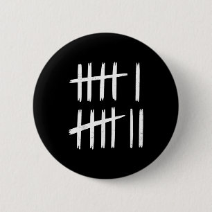6 7 Number 67 Six Seven Tally Marks Meme Mens Boys 6 Cm Round Badge