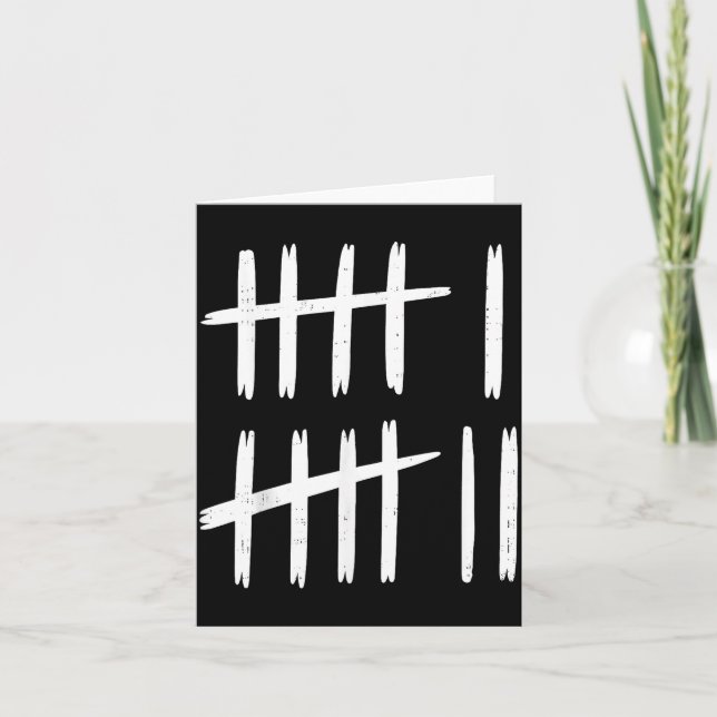 6 7 Number 67 Six Seven Tally Marks Meme Mens Boys Card (Front)
