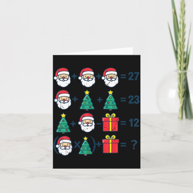 6 7 Order Operation Christmas Math Professor Costu Card (Front)