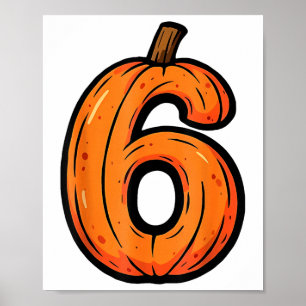 6 7 Pumpkin Funny Six Seven Meme Halloween Costume Poster