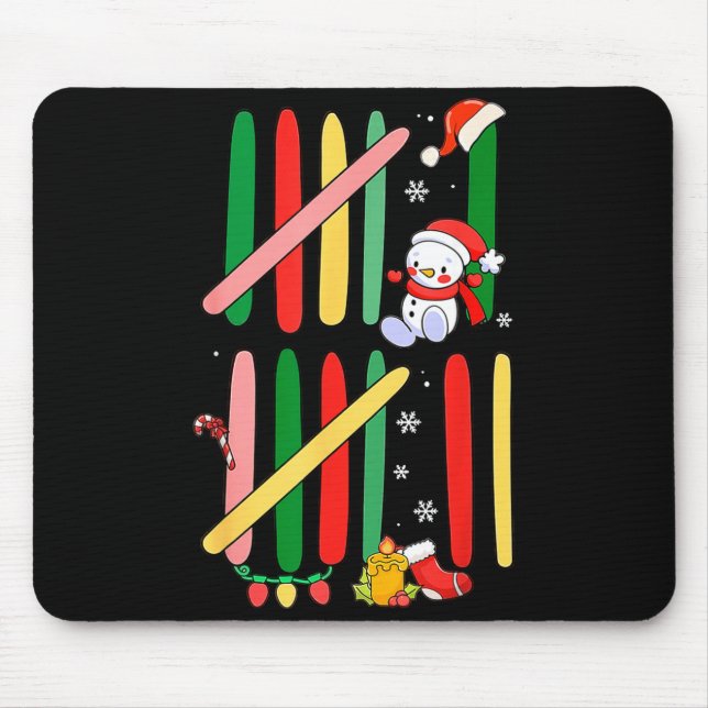 6 7 Six Seven 67 Meme Tally Marks Counting Christm Mouse Mat (Front)