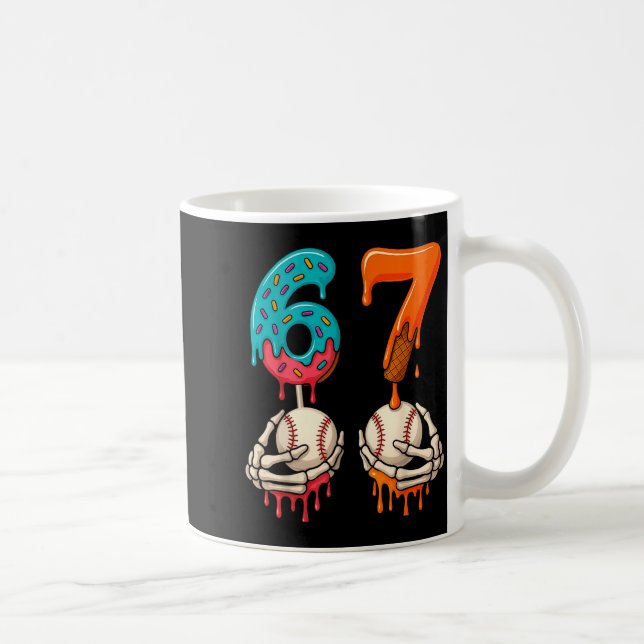 6 7 Six Seven Baseball Meme Gen Z Alpha Slang Boys Coffee Mug (Right)