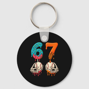 6 7 Six Seven Baseball Meme Gen Z Alpha Slang Boys Key Ring