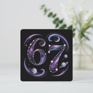 6 7 Six Seven Cosmic Astrology Gen Z Alpha Meme Holiday Card