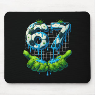 6 7 Six Seven Drip Funny Gen Alpha Meme Soccer Pla Mouse Mat