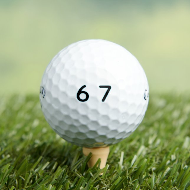 6 7 Six Seven Epic Lit  Golf Balls (Insitu Tee)