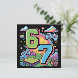 6 7 Six Seven Gaming Gen Z Alpha Meme Slang Holiday Card