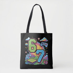 6 7 Six Seven Gaming Gen Z Alpha Meme Slang  Tote Bag