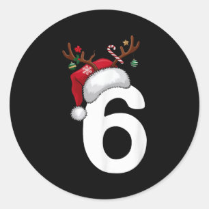 6 7 Six Seven Gen Z Alpha Holiday Couples Merry Ch Classic Round Sticker