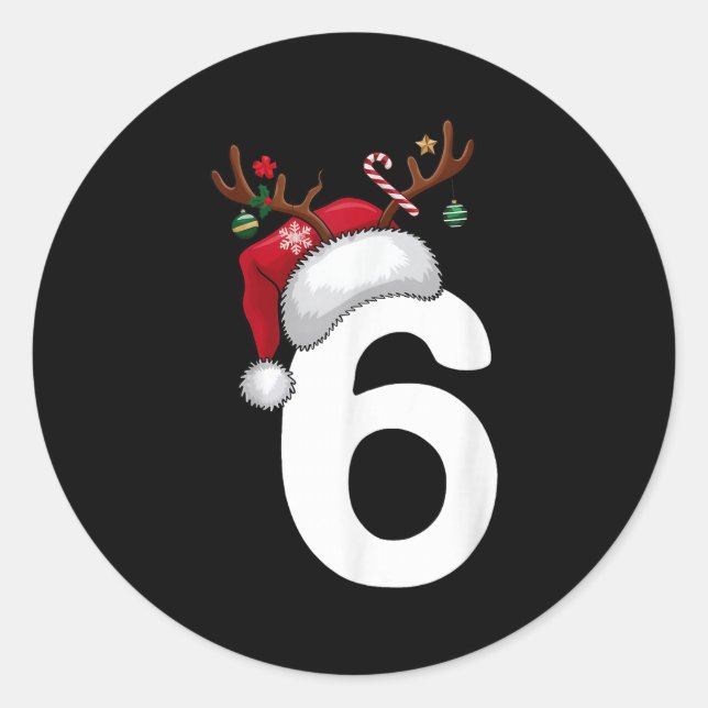 6 7 Six Seven Gen Z Alpha Holiday Couples Merry Ch Classic Round Sticker (Front)