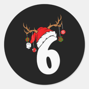 6 7 Six Seven Gen Z Alpha Meme Slang Merry Christm Classic Round Sticker