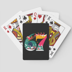 6 7 Six Seven Gen Z Alpha Meme Slang Xmas Santa  Playing Cards