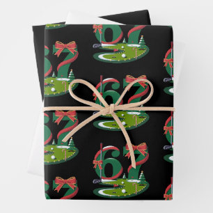 6 7 Six Seven Golf Gen Z Alpha Meme Xmas Golfing Wrapping Paper Sheet
