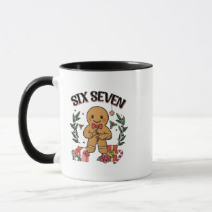 6 7 Six Seven Hand Gen Z Alpha Gingerbread Meme  Mug