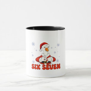 6 7 Six Seven Hand Gen Z Alpha Goose Christmas Mug