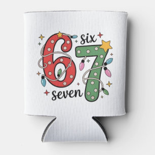 6 7 Six Seven Hand Gen Z Alpha Meme Slang Xmas Can Cooler