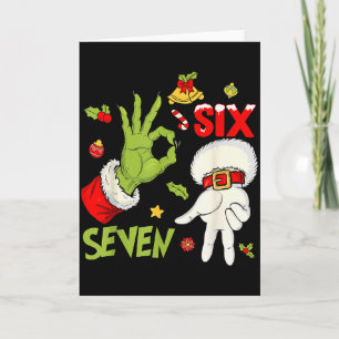 6 7 Six Seven Hand Gen Z Alpha Meme Slang Xmas Chr Card