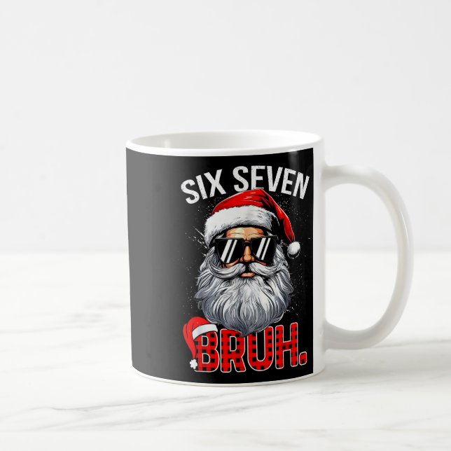 6 7 Six Seven Hand Gen Z Alpha Meme Slang Xmas Chr Coffee Mug (Right)