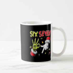 6 7 Six Seven Hand Gen Z Alpha Meme Slang Xmas Chr Coffee Mug
