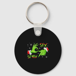 6 7 Six Seven Hand Gen Z Alpha Meme Slang Xmas Chr Key Ring