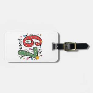 6 7 Six Seven Hand Gen Z Alpha Meme Slang Xmas Luggage Tag