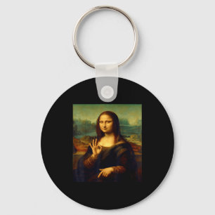 6 7 Six Seven Meme 67 Funny Mona Lisa Funny Clic A Key Ring
