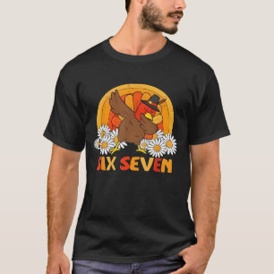 6 7 Six Seven Meme 67 Funny Turkey Dabbing Thanksg T-Shirt