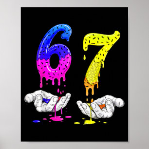 6 7 Six Seven Meme 67 Poster