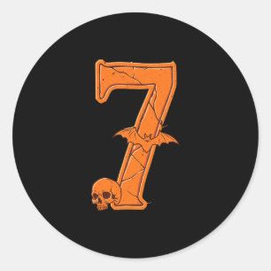 6 7 Six Seven Meme Couple Matching Halloween Costu Classic Round Sticker