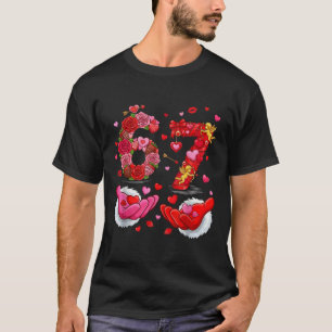 6 7 Six Seven Valentine Hearts Kids Boys Girls Cut T-Shirt