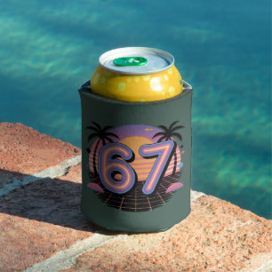 6 7 Six Seven Vaporwave Gen Z Alpha Meme  Can Cooler