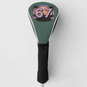6 7 Six Seven Vaporwave Gen Z Alpha Meme Golf Head Cover