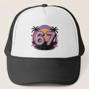 6 7 Six Seven Vaporwave Gen Z Alpha Meme Trucker Hat
