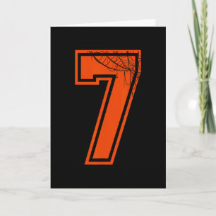 6 7 Spider Web Funny Halloween Costume Tee Card