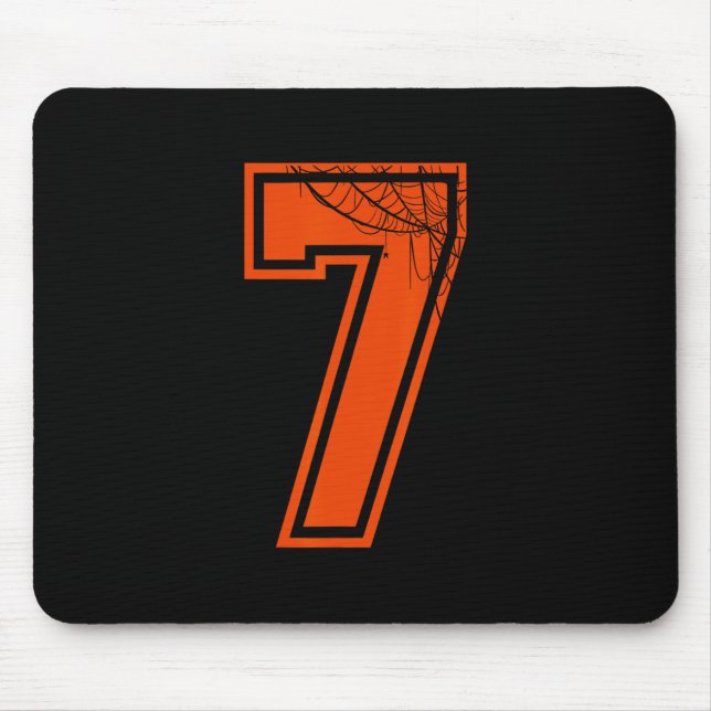 6 7 Spider Web Funny Halloween Costume Tee  Mouse Mat (Front)