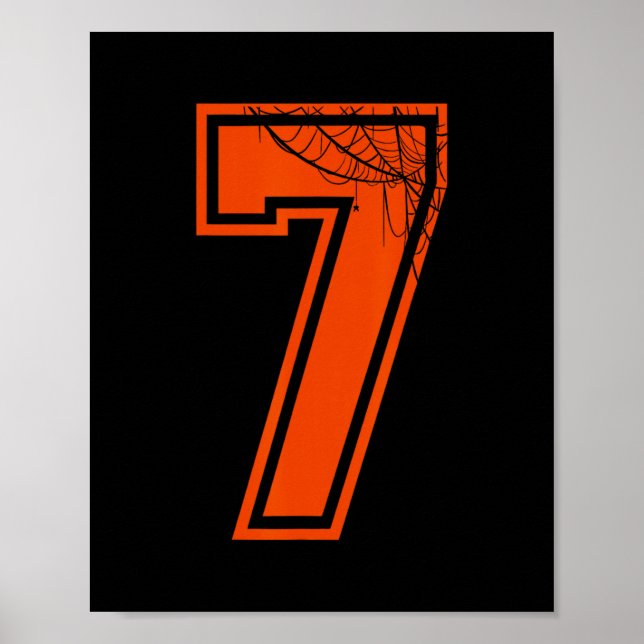 6 7 Spider Web Funny Halloween Costume Tee  Poster (Front)