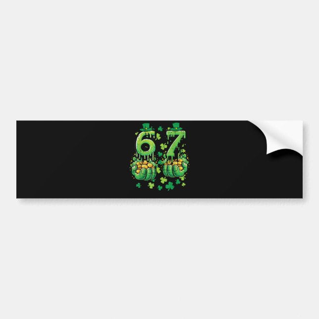 6 7 St Patricks Day Bumper Sticker (Front)