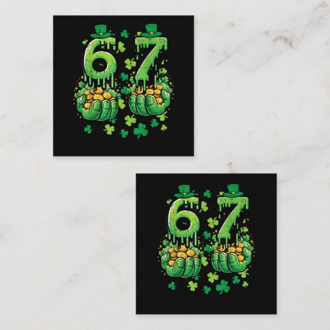 6 7 St Patricks Day Enclosure Card (Front/Back)