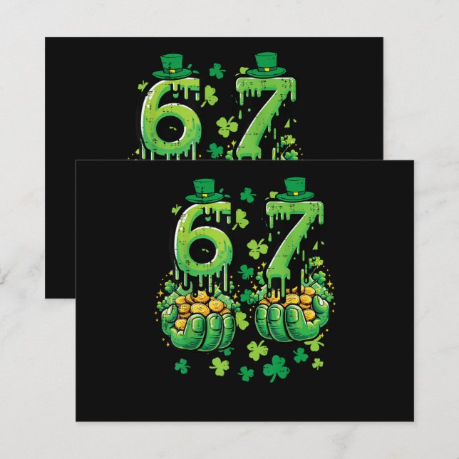 6 7 St Patricks Day Invitation (Front/Back)