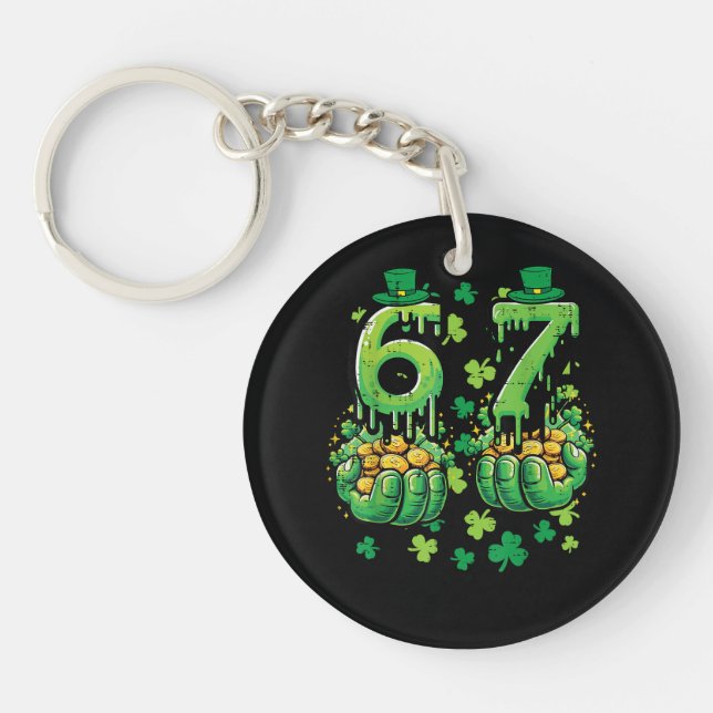 6 7 St Patricks Day Key Ring (Front)
