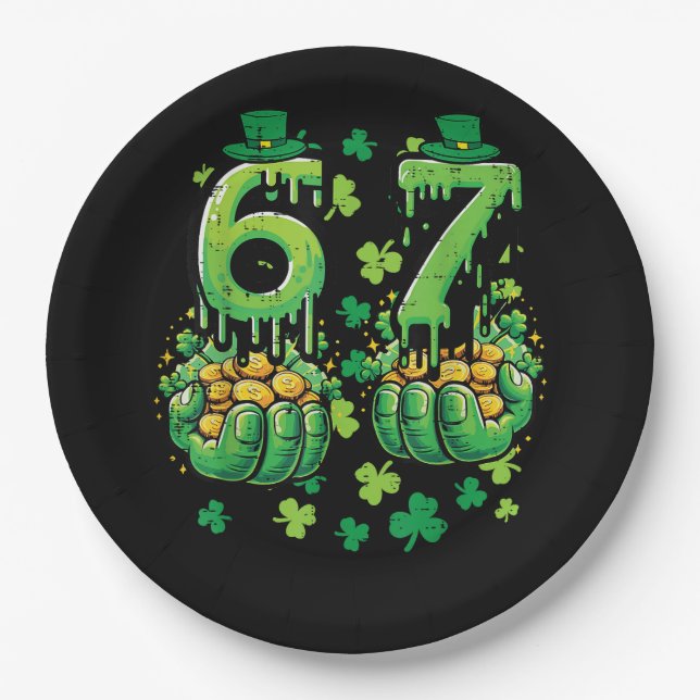 6 7 St Patricks Day Paper Plate (Front)