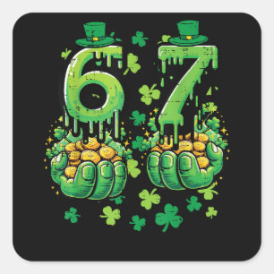 6 7 St Patricks Day Square Sticker