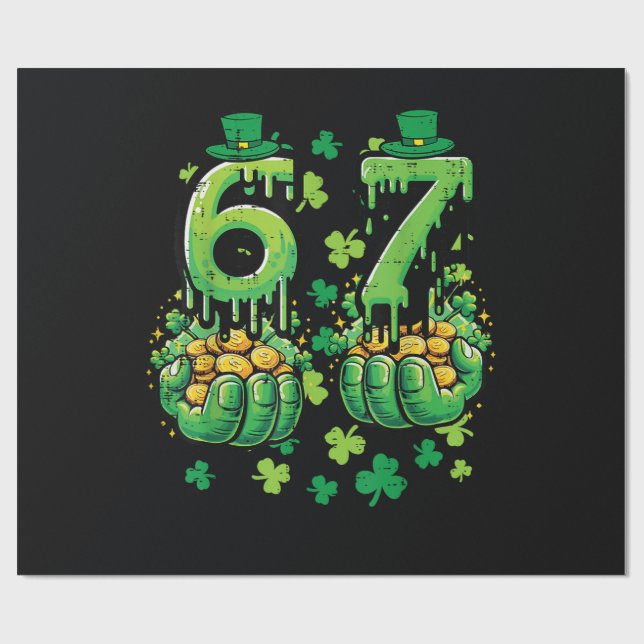 6 7 St Patricks Day Wrapping Paper (Flat)
