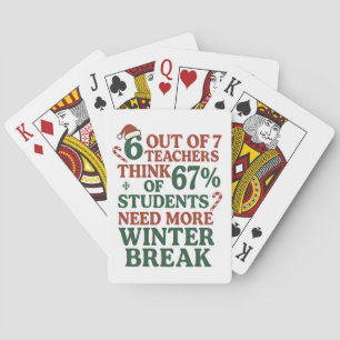 6 7 Teacher Six Seven 67 Santa Gen Alpha Playing Cards