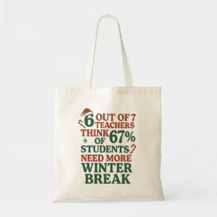 6 7 Teacher Six Seven 67 Santa Gen Alpha Tote Bag