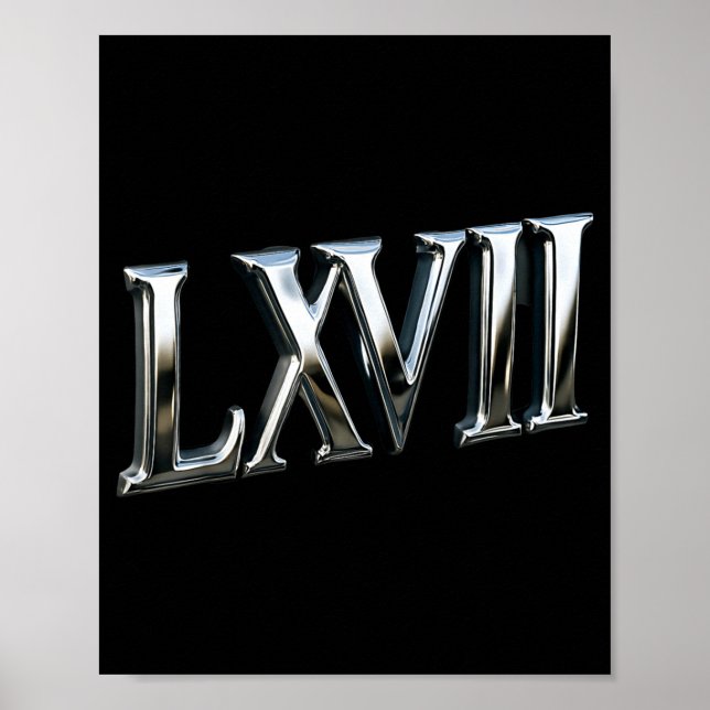 6-7 Trends S Six-seven Car Badge Effect S Roman Nu Poster (Front)