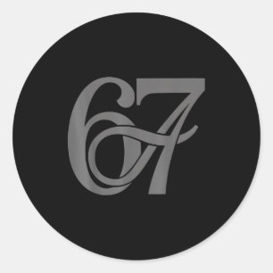 6-7 Trends S Six-seven Meme S G Gen-alpha Slang Classic Round Sticker