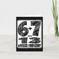 6+7 turning 13 year old teenager boys funny 13th